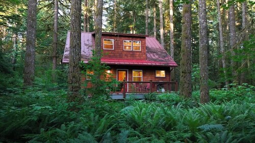 Glacier Pines | King Bed, Fireplace + AC
