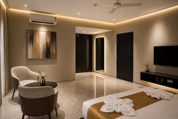 Chambre Double Deluxe, vue cour intérieure
