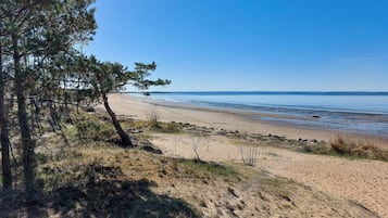 Nära stranden och fiske