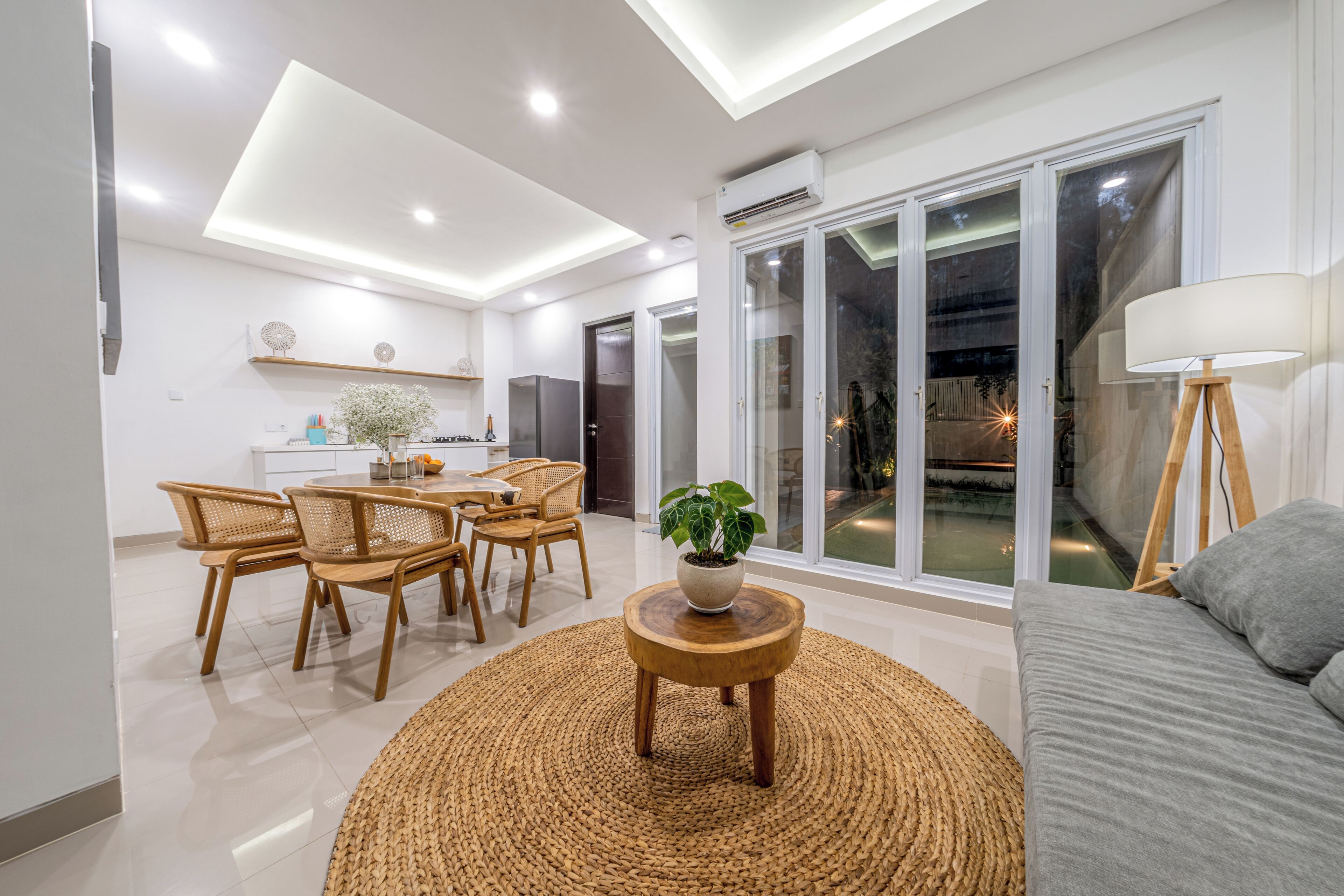 Exclusive Villa, Pool View | Living area | 50-inch Smart TV with digital channels