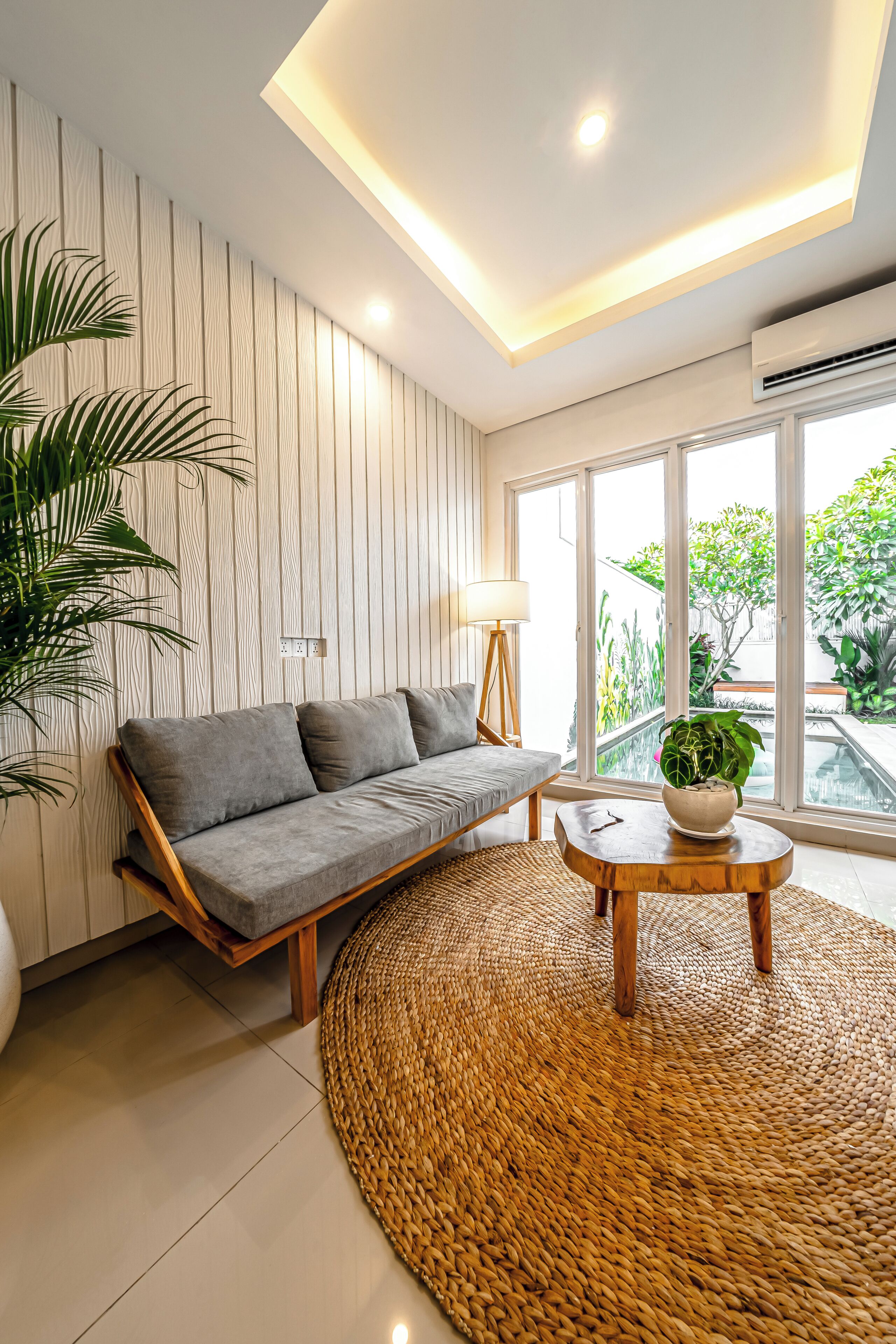 Luxury Villa, Pool View | Living area | 50-inch Smart TV with digital channels