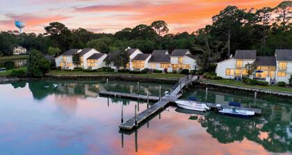 Waterfront Cove + Dock | Walk to Beach + Sea Pines | Heron's Rest at Port Villas