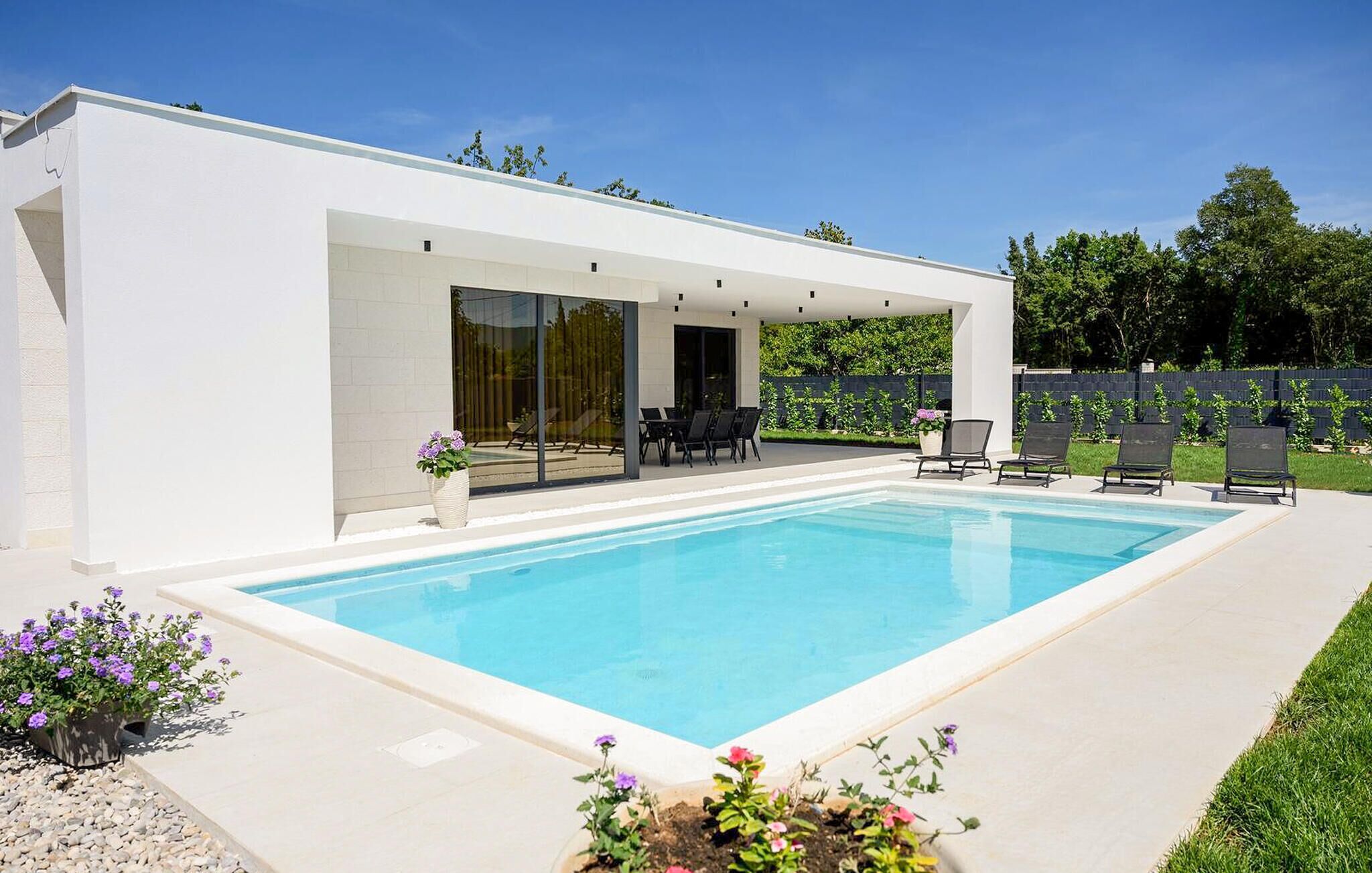 A heated pool