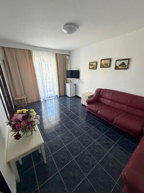 Apartment, Balcony, Sea View | Living area | TV - Hotel Central (Mamaia)