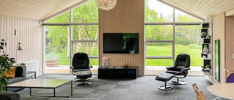 Smart TV, fireplace