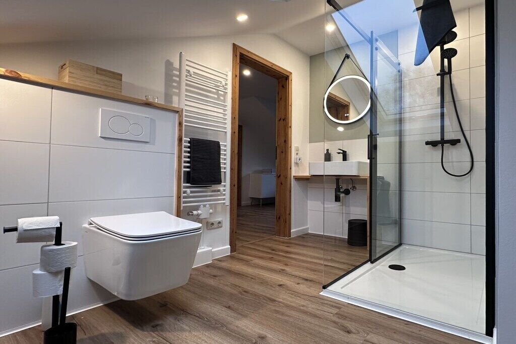 Shower, hair dryer
