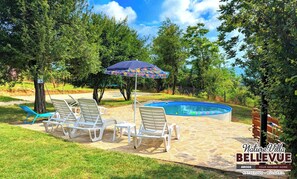 Outdoor pool - Arode Nature Villa Bellevue - Panoramic views / Pool / Sports Court / BBQ / AC (Katselovo)