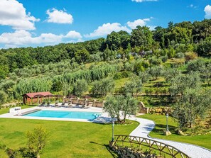 Pool - Beautiful private villa with private pool, WIFI, A/C, TV, terrace, pets allowed and panoramic view (Montaione)