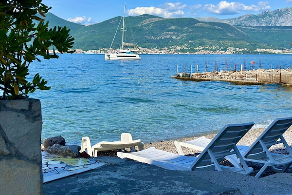 Private beach, white sand
