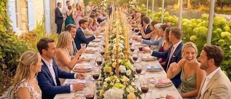 Espace banquet en plein air