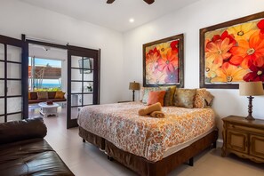 Villa, Multiple Beds, Ocean View (Villa Dorado 57 - Playa Arcangel) | 3 bedrooms, individually decorated, individually furnished, bed sheets - Airy, Beach-view Dog-friendly Villa With Patio, Outdoor Pool, Streaming, AC (Playas de Rosarito)
