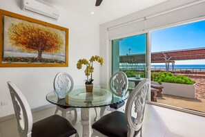 Villa, Multiple Beds, Ocean View (Villa Ambar 55 - Playa Arcangel) | Dining - Bright Dog-friendly Villa With Beach Views, Private Patio, Outdoor Pool, Kitchen (Playas de Rosarito)