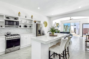 Villa, Multiple Beds, Kitchen (Casa 14 - Playa Arcangel) | Private kitchen - Dog-friendly Home 3 Rows to Beach With Rooftop Deck, Pool, hot Tub, & Kitchen (Playas de Rosarito)