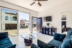 Villa, Multiple Beds, Kitchen (Casa 14 - Playa Arcangel) | Living area - Dog-friendly Home 3 Rows to Beach With Rooftop Deck, Pool, hot Tub, & Kitchen (Playas de Rosarito)