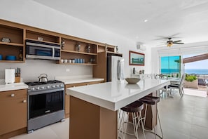 Villa, Multiple Beds, Ocean View (Villa Marina 46 - Playa Arcangel) | Private kitchen - Dog-friendly Villa With Beach Views, Patio, Outdoor Pool, Streaming, Partial AC (Playas de Rosarito)