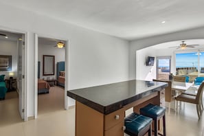 Villa, Multiple Beds, Kitchen, Ocean View (Casa Aquamarina 43 - Playa Arcangel) | Dining - Dog-friendly Beachfront Villa With Pool & hot tub Access Plus Rooftop Deck (Playas de Rosarito)