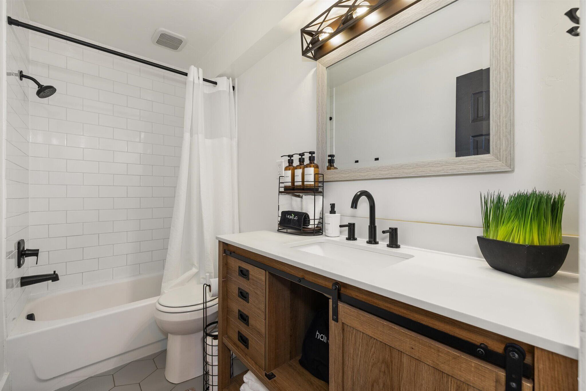 Douche, serviettes fournies
