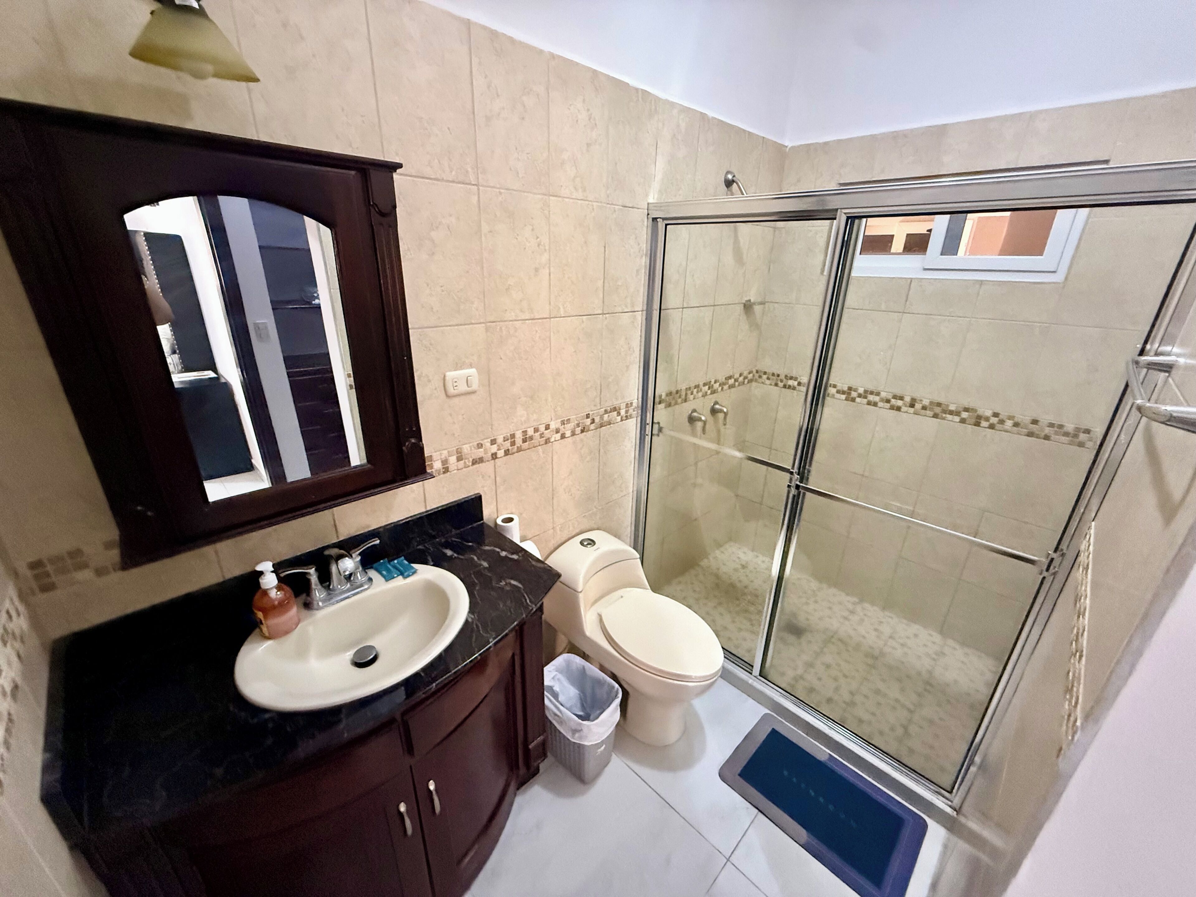 Luxury Room | Bathroom | Shower, towels, soap, toilet paper