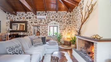 Smart TV, fireplace