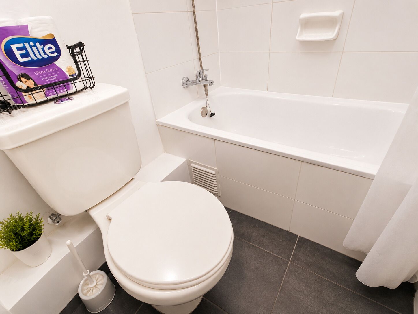 Appartamento Comfort, balcone, vista montagna | Bagno