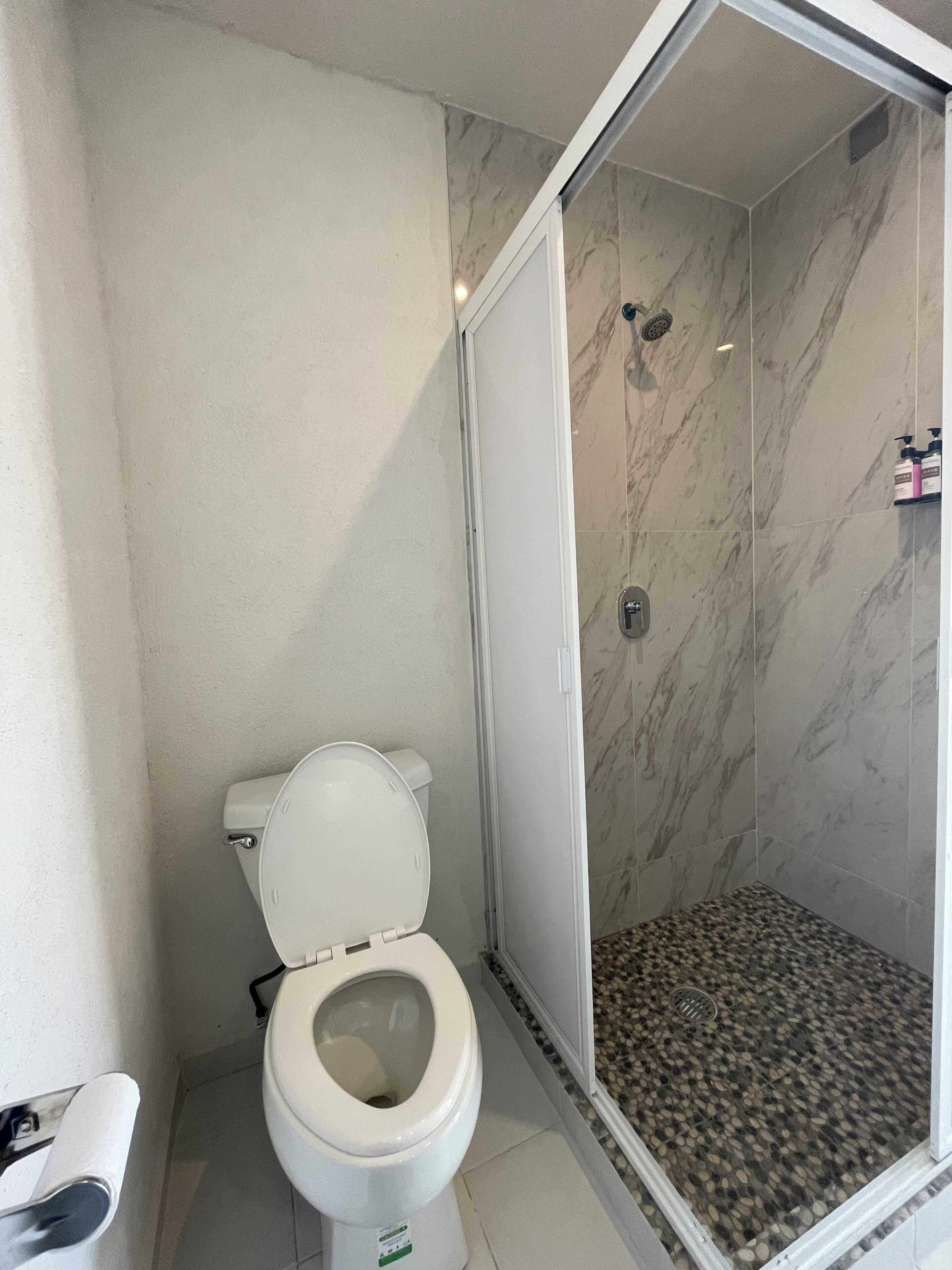 Towels, soap, shampoo