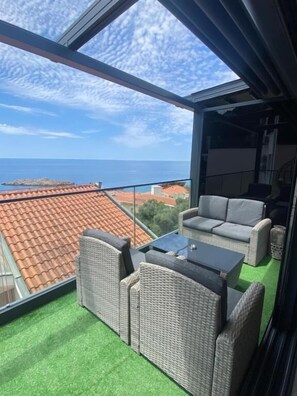Luxury Apartment, Sea View | Terrace/patio - Dzaleta Boutique Suites & Pool (Sveti Stefan)