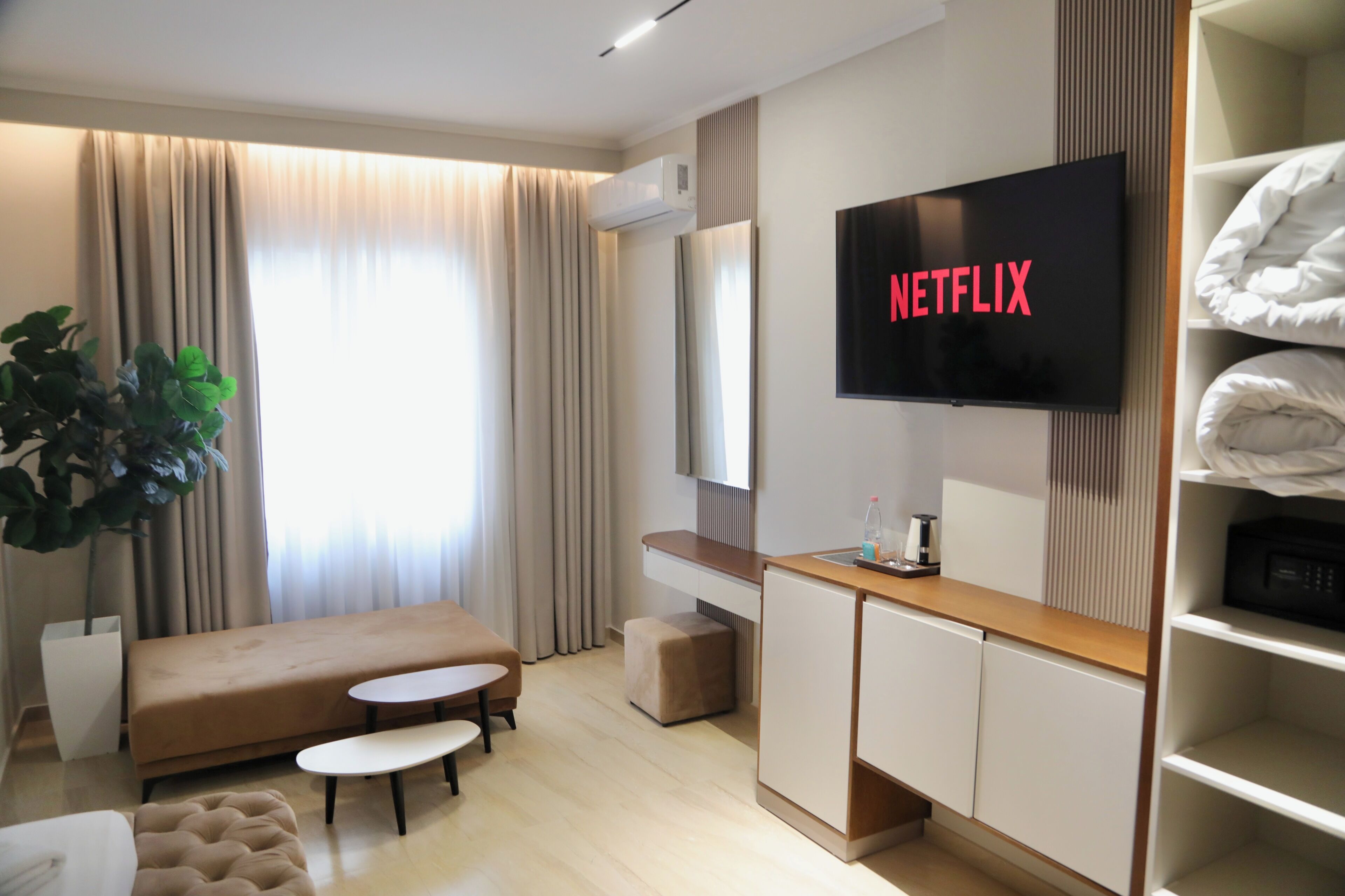 In-room safe, blackout curtains, soundproofing, iron/ironing board