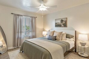 2 bedrooms, iron/ironing board, travel cot, WiFi