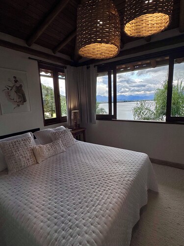 Luxury suite with a magnificent sunset view.