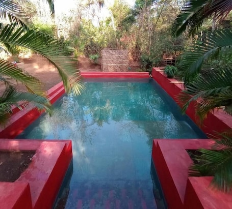 Outdoor pool. Natures Nest Goa