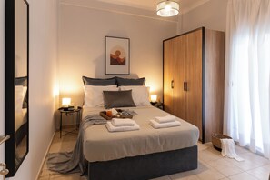 2 slaapkamers, een strijkplank/strijkijzer, wifi, beddengoed