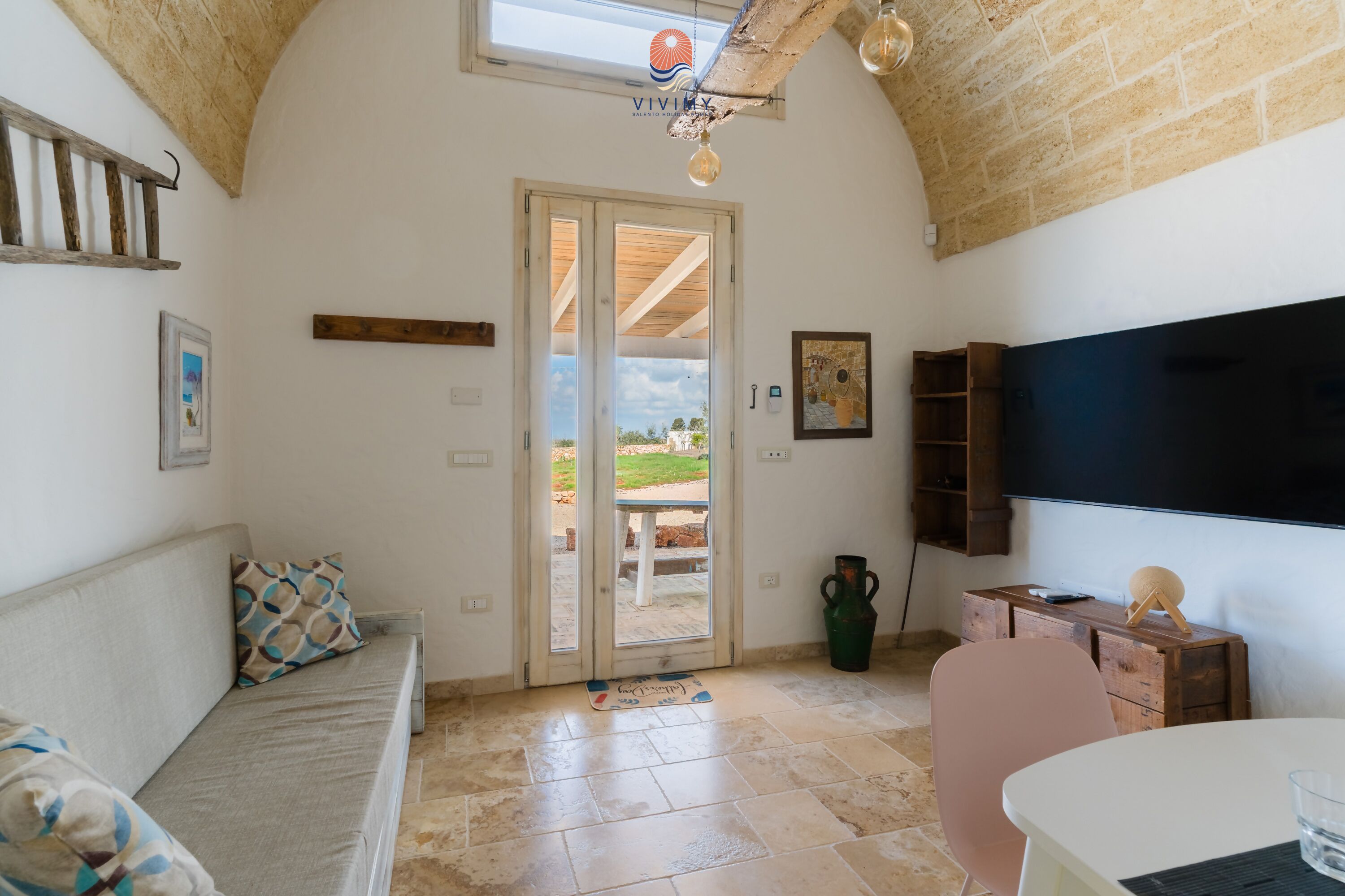 Deluxe-Villa, Terrasse, Gartenblick | Wohnbereich