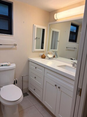 Hårtørrer, håndklæder, Sæbe, Toiletpapir