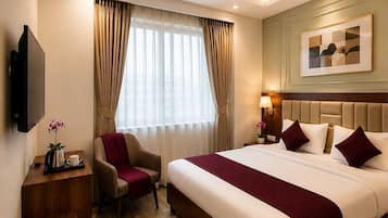 Deluxe Double Room, City View | Iron/ironing board, free WiFi