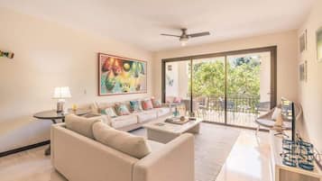 Apartamento, vista para o jardim | Área de estar
