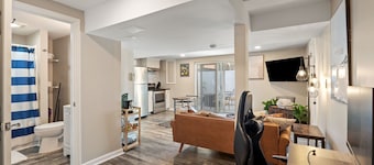 1-bedroom apartment with AC/fire pit outdoor entertainment in Lewisville