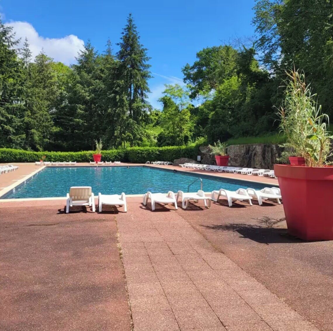 Piscina externa, piscina aquecida