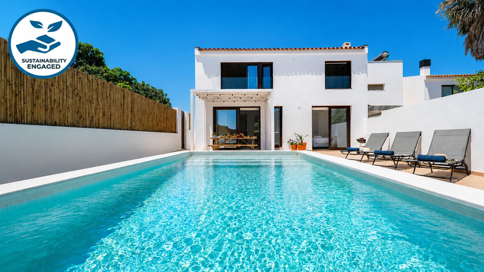 A heated pool