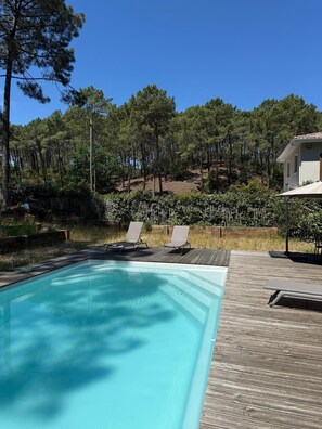 Piscina externa, piscina aquecida