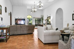 Smart TV, video games, DVD player, books