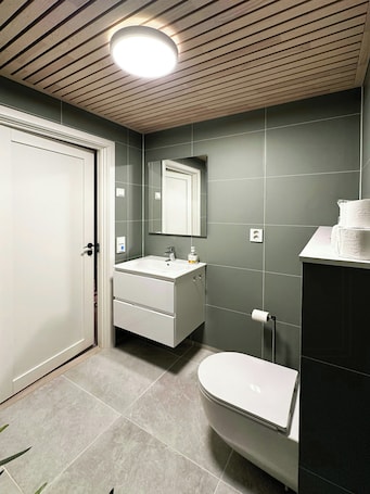 Shower. Cabin surrounded by Norwegian nature in Nordfjord