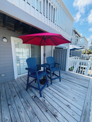 Terrace/patio - NEW!  Prince Oswald’s Palm Patrol - 2BR Townhome in Barrier Dunes - Pet Friendly (Port St. Joe)