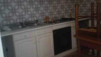 Fridge, stovetop, cookware/dishes/utensils