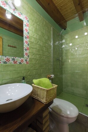 Classic Apartment, Mountain View | Bathroom | Hair dryer, towels, soap, toilet paper