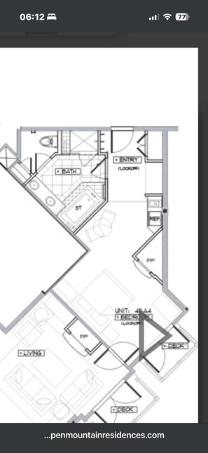 Floor plan - Cozy studio condo located in fabulous Aspen (Aspen)