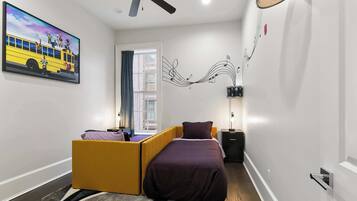 2 bedrooms, iron/ironing board, travel crib, WiFi