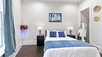 2 bedrooms, iron/ironing board, travel crib, WiFi