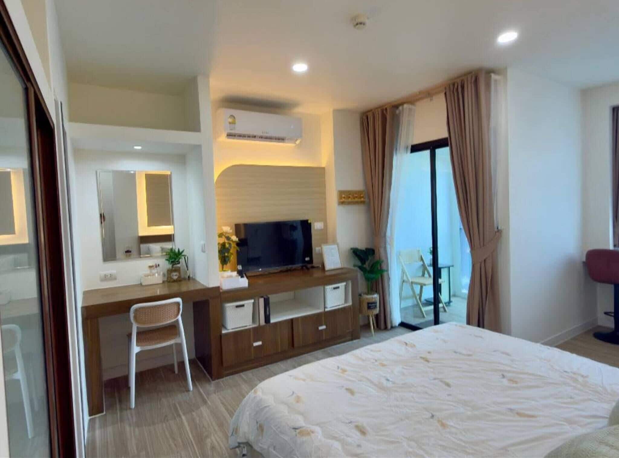 อพาร์ทเมนท์, 1 ห้องนอน, ลานระเบียง | 1 ห้องนอน