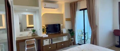 อพาร์ทเมนท์, 1 ห้องนอน, ลานระเบียง | 1 ห้องนอน