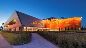 A modern building with a prominent sign reading 'The Casino of Dania Beach.' - Large Private Villa with Pool, Sauna, Billiards, Minutes from the Beach (Dania Beach)